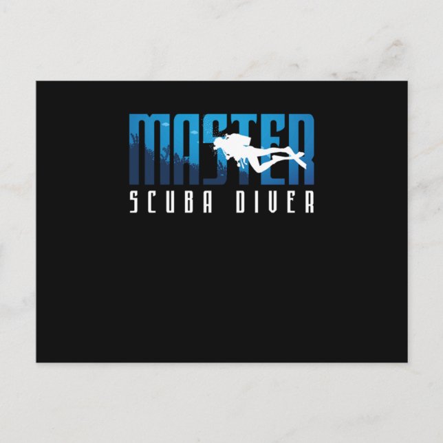 Master Scuba Diver Scuba Diving Sports Gift Postcard (Front)