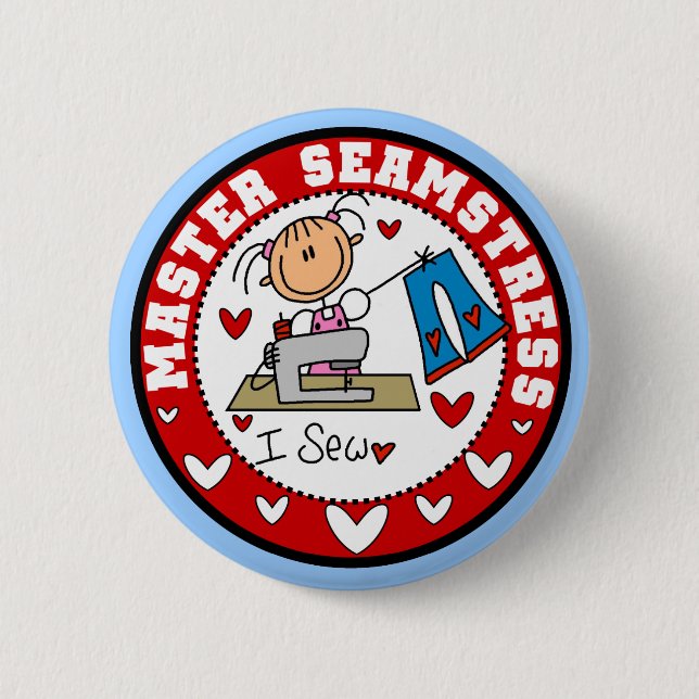Master Seamstress 2 Inch Round Button (Front)