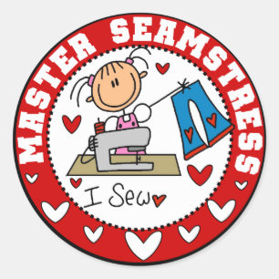 Master Seamstress T-shirts and Gifts Classic Round Sticker