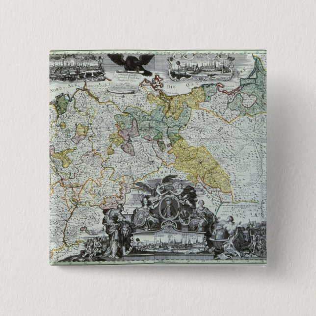 Master Sheet of the Prussian Sovereign 2 Inch Square Button (Front)