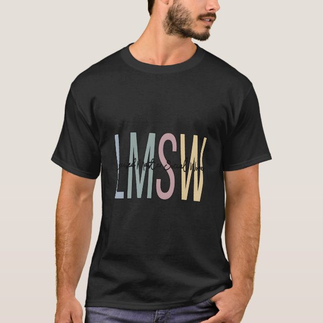 Master Social Worker Boho Lmsw T-Shirt (Front)