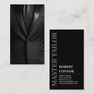 Master Tailor Classic Black Tuxedo Boutique Business Card
