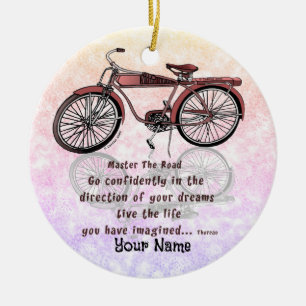 Master the Road Bike Ceramic Ornament