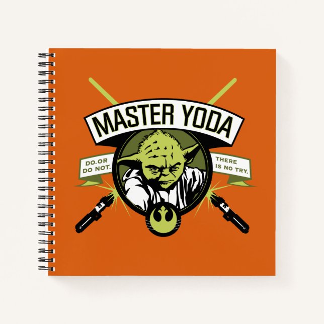 Master Yoda Lightsaber Badge Notebook (Front)