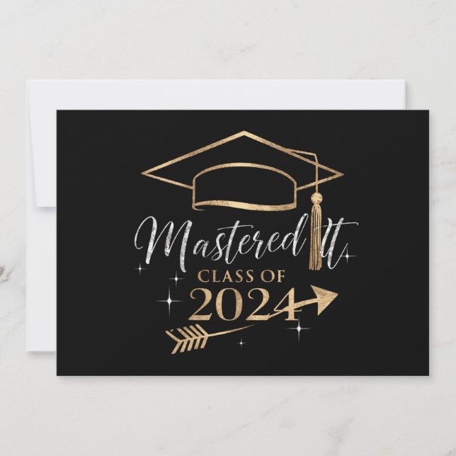 Mastered It Class of 2024 Graduation Gifts for Her Announcement (Front)