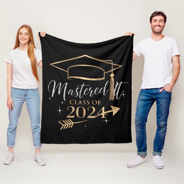 Mastered It Class of 2024 Graduation Gifts for Her Fleece Blanket (In Situ)