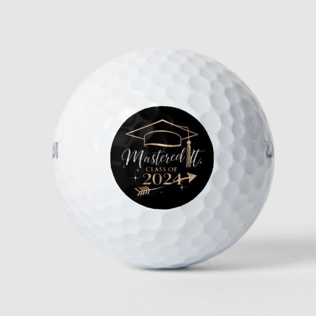 Mastered It Class of 2024 Graduation Gifts for Her Golf Balls (Front)