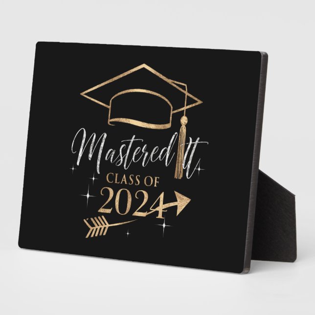 Mastered It Class of 2024 Graduation Gifts for Her Plaque (Side)