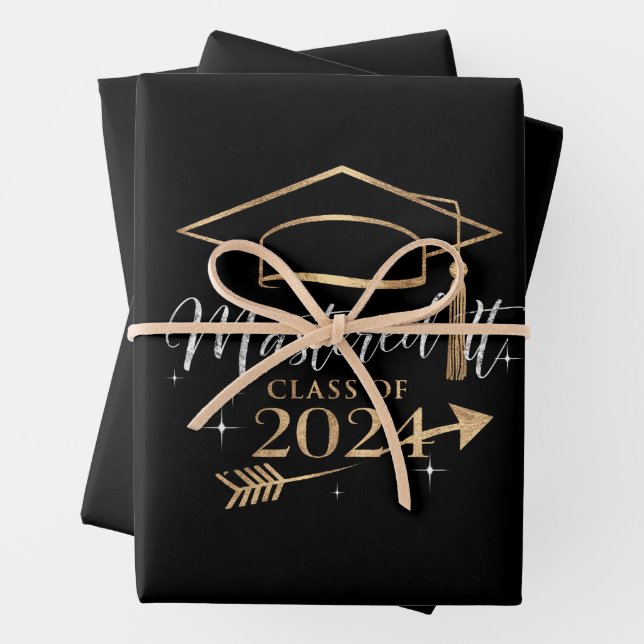 Mastered It Class of 2024 Graduation Gifts for Her Wrapping Paper Sheet (In situ)