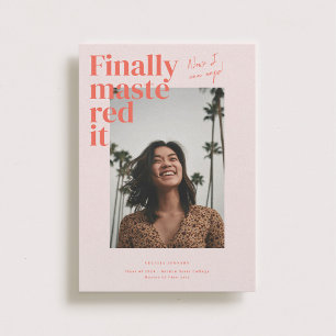 Mastered It! Graduation Photo Announcement