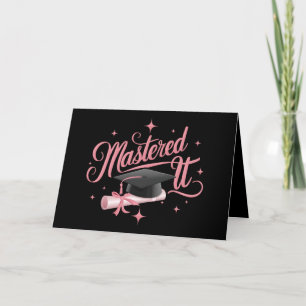 Mastered It Masters Degree Graduate MBA Graduation Announcement