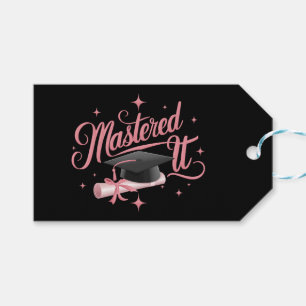 Mastered It Masters Degree Graduate MBA Graduation Gift Tags