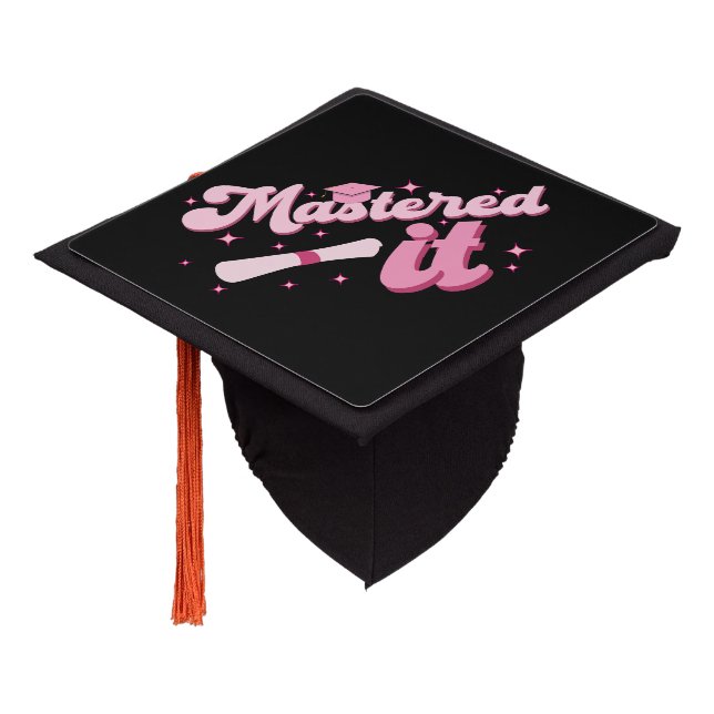 Mastered It Masters Degree Graduate MBA Graduation Graduation Cap Topper (Angled)