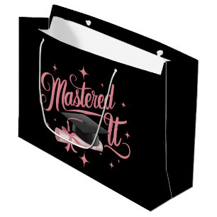 Mastered It Masters Degree Graduate MBA Graduation Large Gift Bag