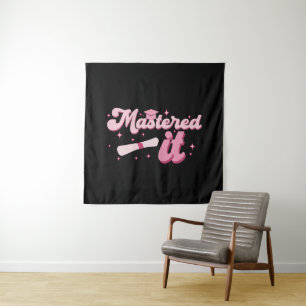 Mastered It Masters Degree Graduate MBA Graduation Tapestry