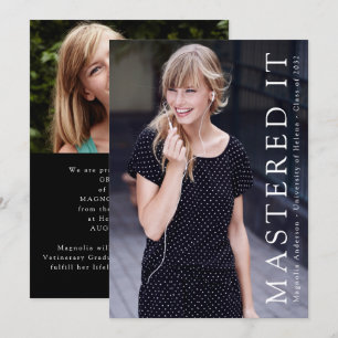 Mastered It Photo Graduation Announcement