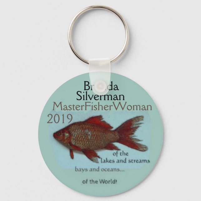 MasterFisherwoman Personalized Keychain (Front)