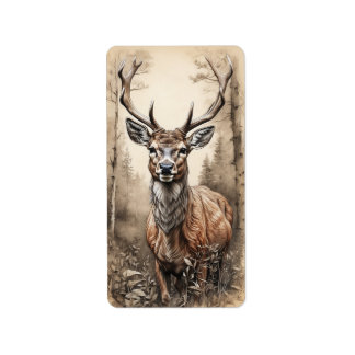Masterpiece Deer In The Forest Label