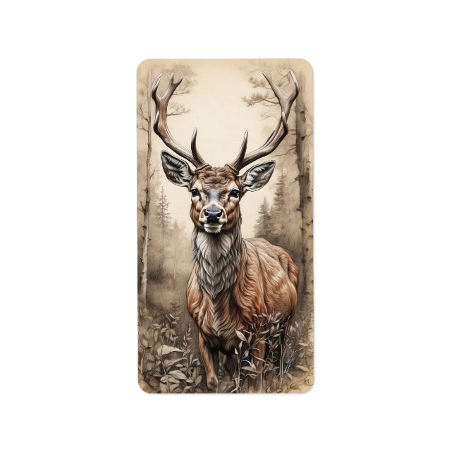 Masterpiece Deer In The Forest Label (Front)