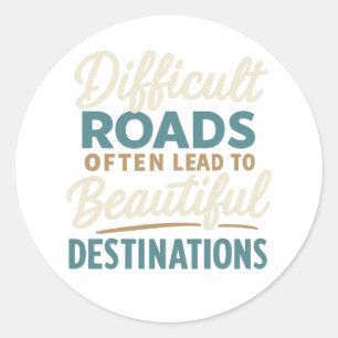 Masterpiece in Progress – Motivation Quote Classic Round Sticker