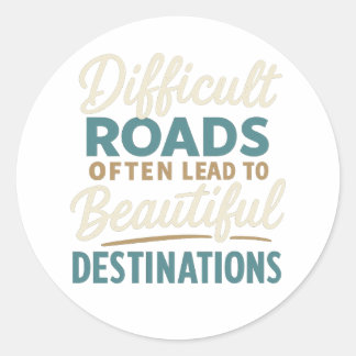 Masterpiece in Progress – Motivation Quote Classic Round Sticker