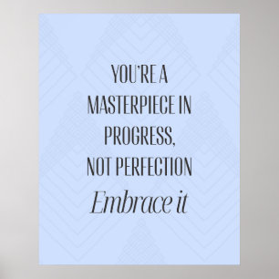 Masterpiece In Progress Motivational Quote Pastel Poster