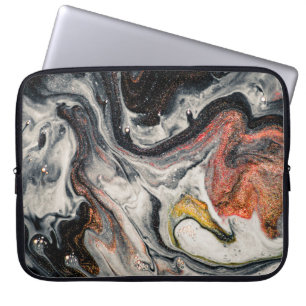 Masterpiece of designing art. Swirls of marble and Laptop Sleeve