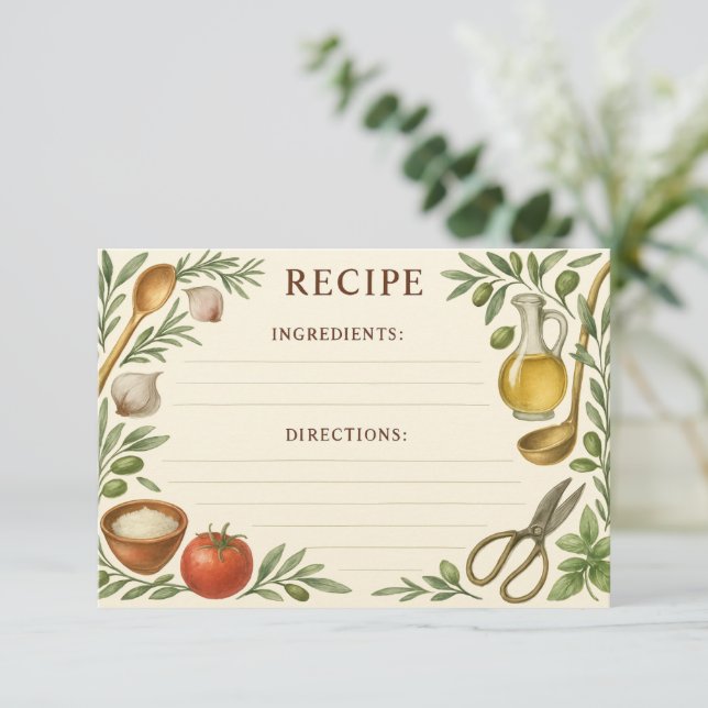 Masterpiece of Tuscany Recipe Card (Standing Front)