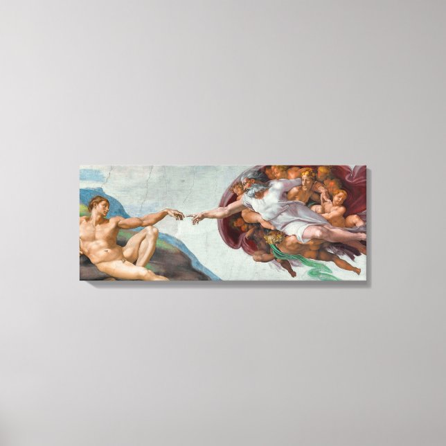 Masterpiece on Canvas - "The Creation of Adam" (Front)