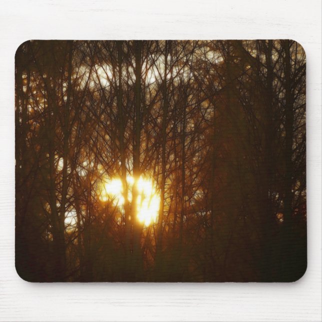 MASTERPIECES OF NATURE Sunlight Through Trees Mouse Pad (Front)