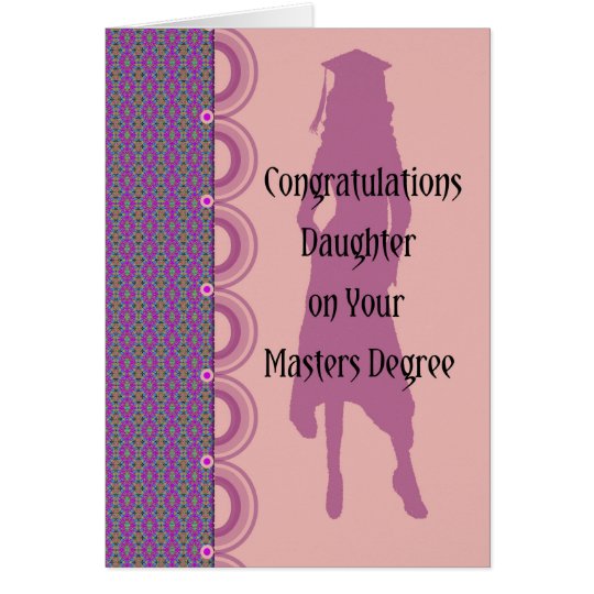 Masters Degree Card for Daughter