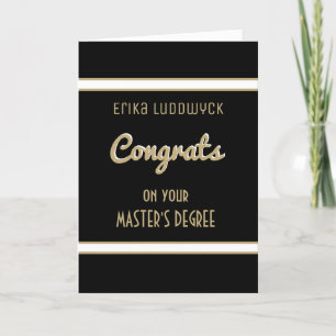 Master's Degree ! Carte Graduation Congrats