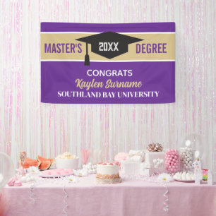 Master's Degree Congrats! CUSTOM Banner