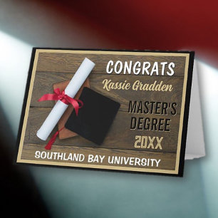 Master's Degree! Congrats Grad CUSTOM  Card