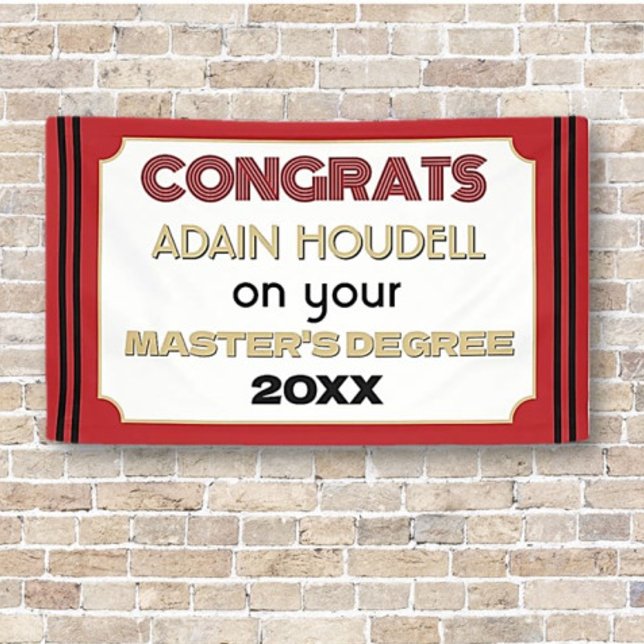 Master's Degree Congrats! Personalized  Banner (Creator Uploaded)