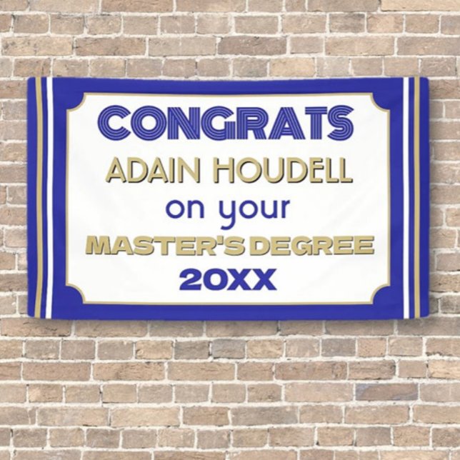 Master's Degree Congrats! Personalized  Banner (Creator Uploaded)
