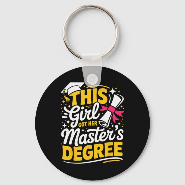 Masters Degree Graduation 2026 Msw Mph Mpa Busines Keychain (Front)