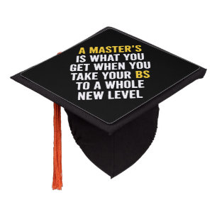 Masters Degree Graduation Funny Humour Quotes  Cap Topper