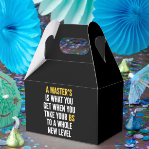 Masters Degree Graduation Funny Humour Quotes  Favor Box