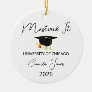 Masters Degree Graduation Gift for Her, Masters De Ceramic Ornament