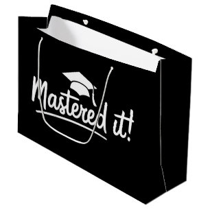 Masters Degree Graduation Gift Mastered It  Large Gift Bag