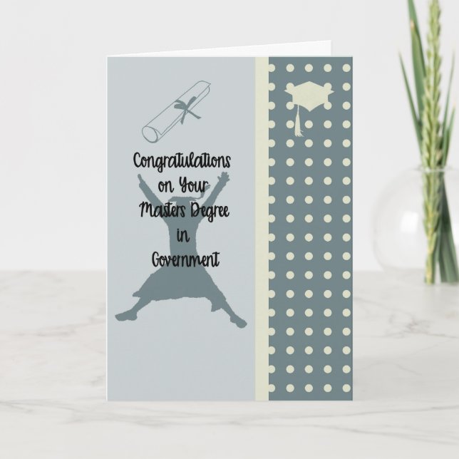 Masters Degree in Government Card (Front)