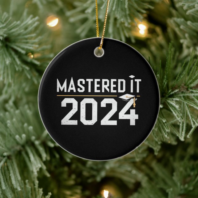 Master's Degree Mastered It 2024 Masters Degree  Ceramic Ornament (Tree)