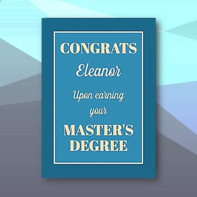 Master's Degree! Personalized graduation  Card (Creator Uploaded)