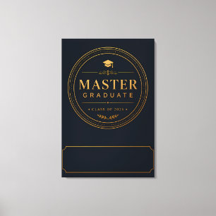 Masters Graduate 2026 Custom Name Gift Canvas Print