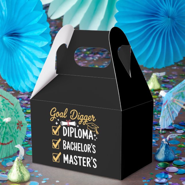 Masters Graduation Goal Digger Mastered It Class  Favor Box (Party)