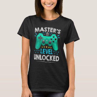 Master's Level Unlocked Gamer First Day Of School T-Shirt