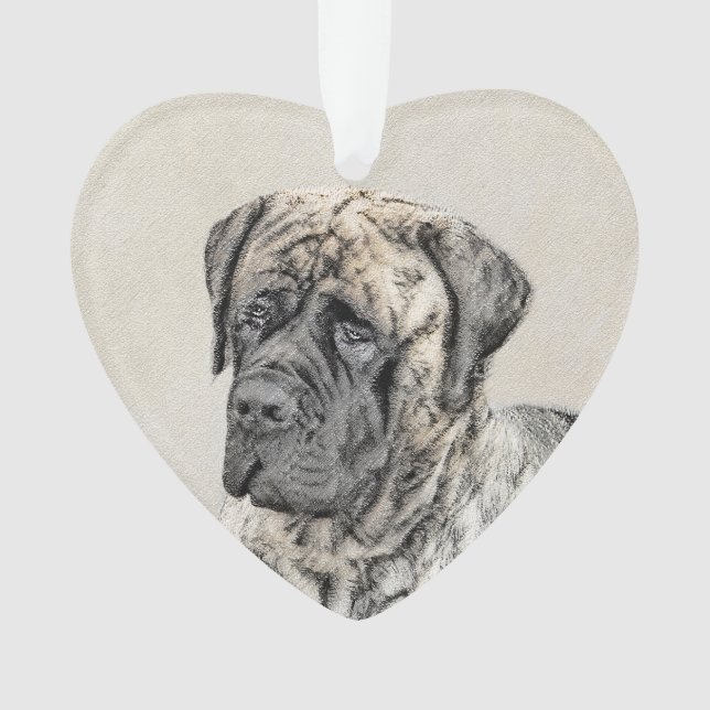 Mastiff anglais (Brindle) Peinture - Chien Art (devant)