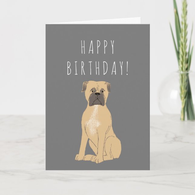 Mastiff Anniversaire ou ajouter votre propre carte (Devant)