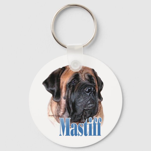 Mastiff (apricot2) Name Keychain (Front)